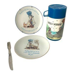 Holly Hobbie Vintage Thermos Wall Plates & Knife